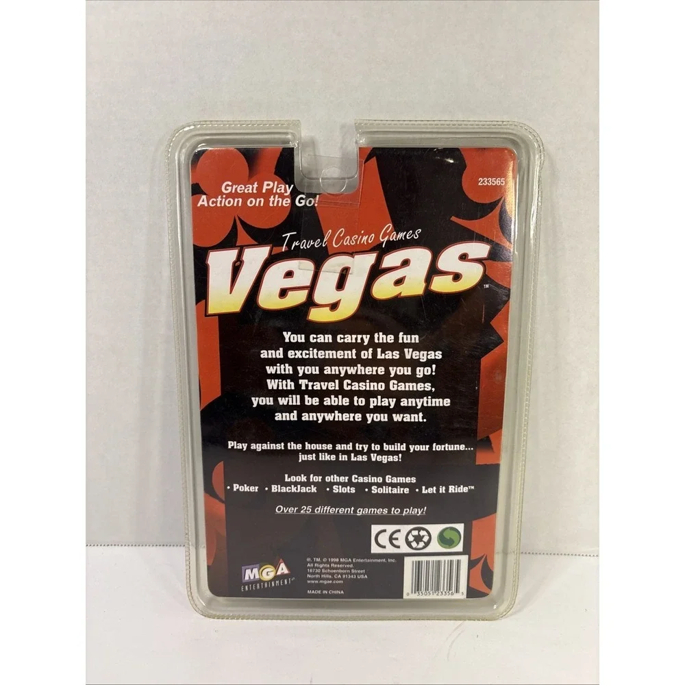 MGA Entertainment Vegas Poker Electronic Handheld Game 1998 #233572 New Sealed